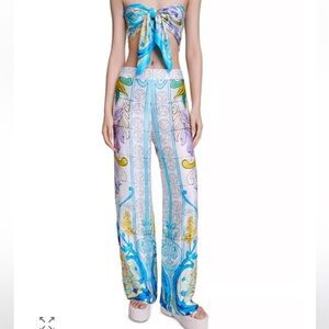 Maje Mosaic Patterned Wide Leg Pants